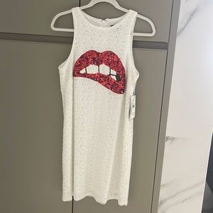 Aidan Mattox mini dress with sequins. Beautiful for evening event.